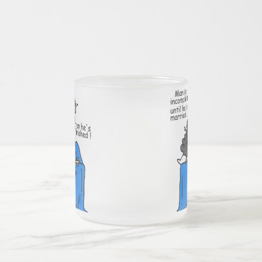 De onvolledige dan Gebeëindigde Humor van het Matglas Koffiemok (Center)