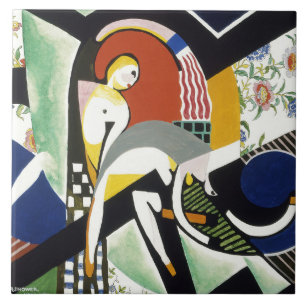 De onweersbui, kleurrijk kunstwerk tegeltje