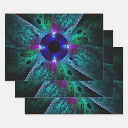 De Oog Abstracte Kunst Inpakpapier Vel (Set)