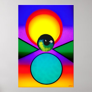 De Oogdruppel Ken Gage Psychedelische Kunst Poster