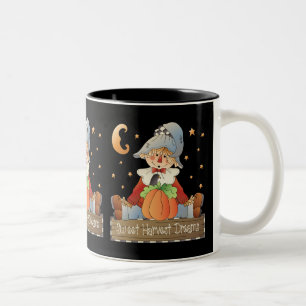 De oogst droomt de mok van de de herfstkoffie van