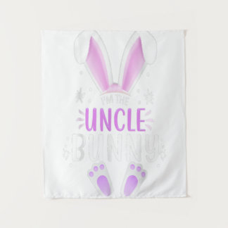 De oom Bunny Easter Day Rabbit Family Wandkleed