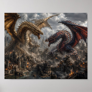 De oorlog boven het koninkrijk poster