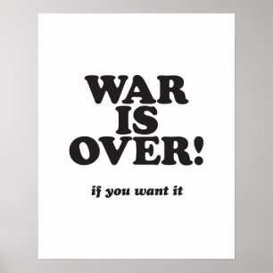 DE OORLOG IS VOORBIJ! Als je het wilt, Vintage Pos Poster