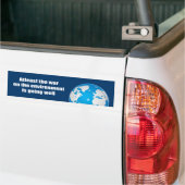 De oorlog tegen het milieu gaat in ieder geval goe bumpersticker (Op Truck)