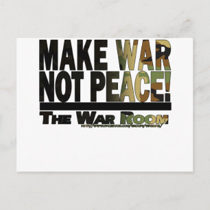 De Oorlogsruimte: Maak oorlog geen vrede! Briefkaart