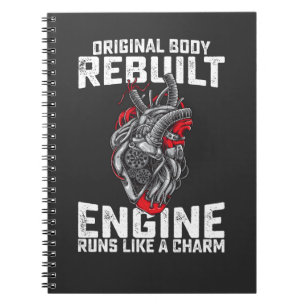 De oorspronkelijke carrosserie-herbouwde motor dra notitieboek