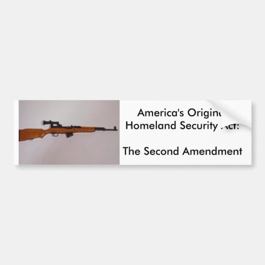 De Oorspronkelijke Homeland Security Ac... Bumpersticker (Voorkant)