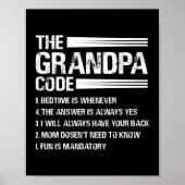 De opa codeert grappige grootvader poster (Voorkant)