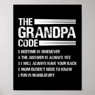 De opa codeert grappige grootvader poster