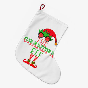 De opa Elf Familie komt overeen met Kerstmis Pajam Grote Kerstsok