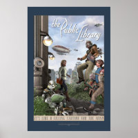 De openbare bibliotheek - rechter paneel (20x30 in