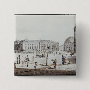 De opernplatz, Berlijn Vierkante Button 5,1 Cm
