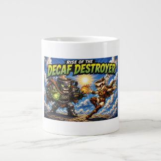 De Opkomst van de Decaf Destroyer Koffie Superheld Extra Grote Beker