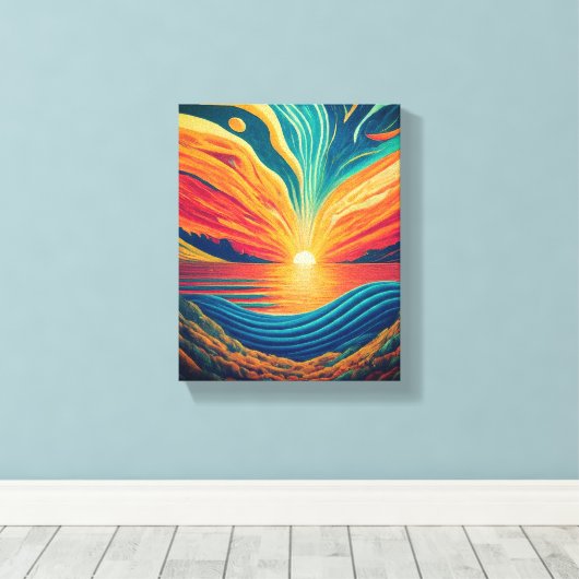 De opkomst van het leven canvas afdruk (Insitu (Houten vloer))