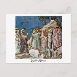 De opkomst van Lazarus door Giotto di Bondone Briefkaart