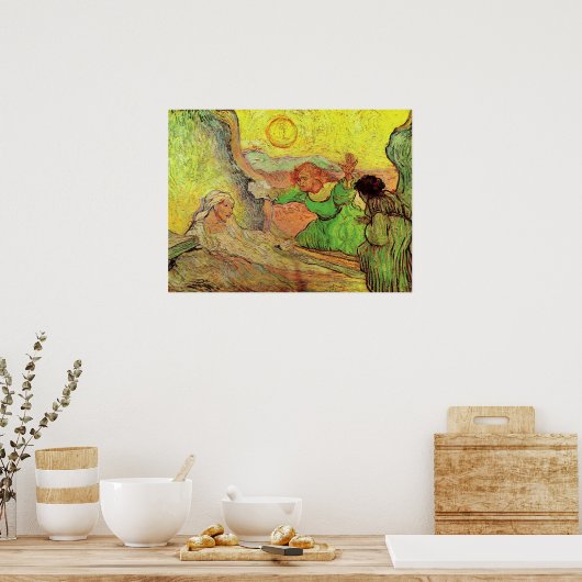 De opkomst van Lazarus door Vincent van Gogh Poster (Keuken)