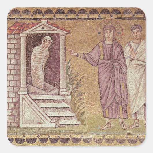 De opkomst van Lazarus Vierkante Sticker (Voorkant)