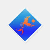 De opkomst van Phoenix in Flames Napkins Servet (Hoek)