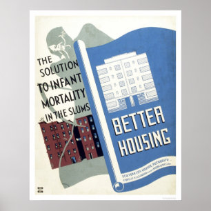 De Oplossing van de Mortaliteit 1936 WPA van de ba Poster