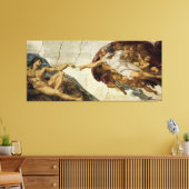 De oprichting van Adam Canvas Afdruk (Insitu (Woonkamer))