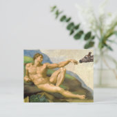 De oprichting van Adam Parody Briefkaart (Staand voorkant)