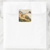 De oprichting van Adam Parody Vierkante Sticker (Tas)