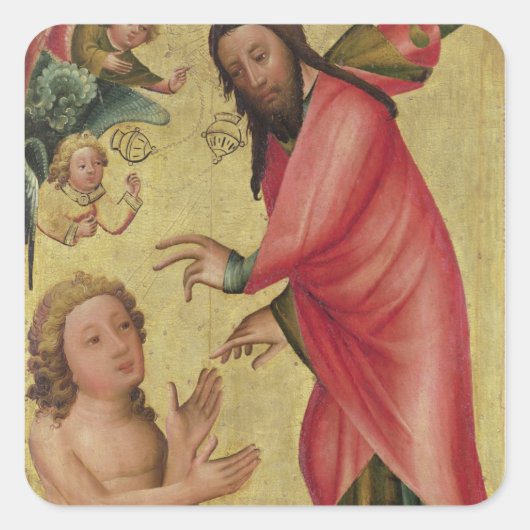 De oprichting van Adam Vierkante Sticker (Voorkant)