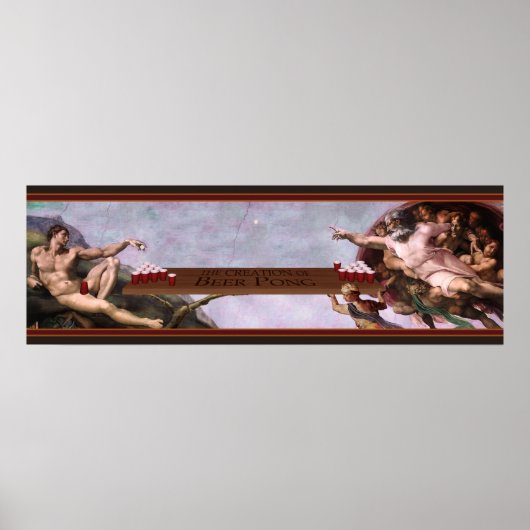 De oprichting van Beer Pong Poster (Voorkant)