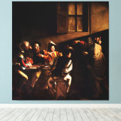 De oproep van Matthew door Caravaggio (1600) Canvas Afdruk (Insitu (Houten vloer))
