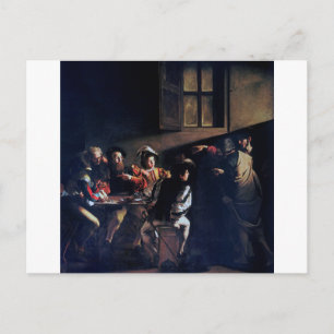 De oproep van Saint Matthew, Caravaggio Briefkaart