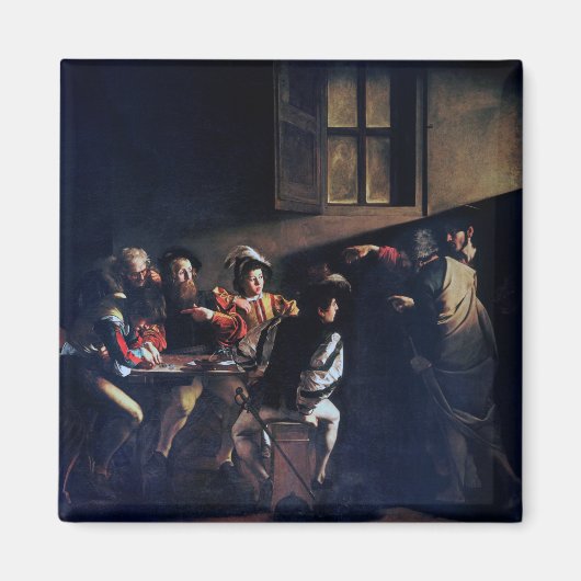De oproep van Saint Matthew, Caravaggio Magneet (Voorkant)