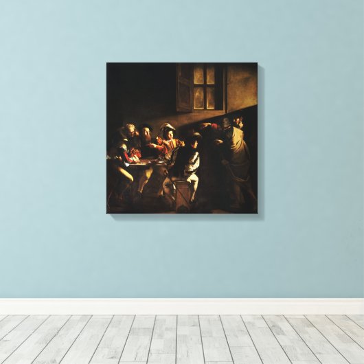 De oproep van St. Matthew Canvas Afdruk (Insitu (Houten vloer))