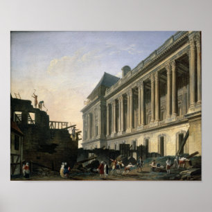 De opruiming van de Louvre-kolonnade, 1764 Poster