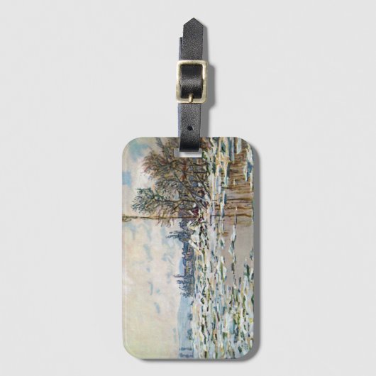 De opsplitsing van het ijs door Claude Monet Bagagelabel (Voorkant (verticaal))