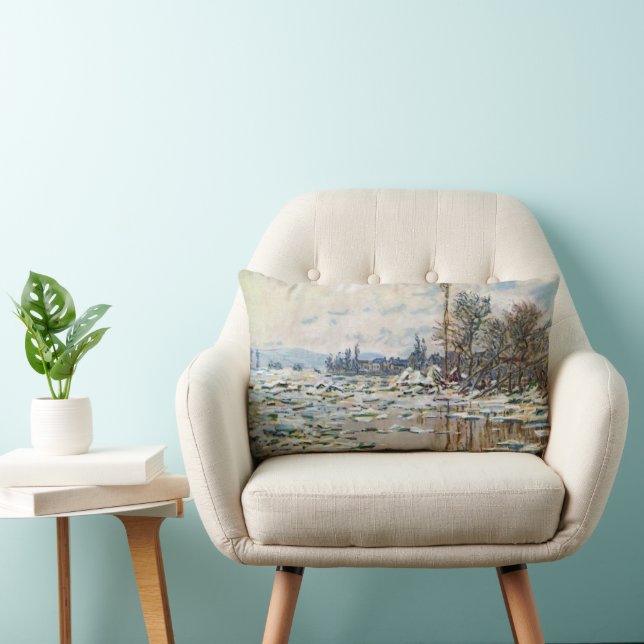 De opsplitsing van het ijs door Claude Monet Kussen (Stoel)