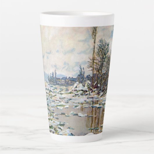 De opsplitsing van het ijs door Claude Monet Latte Mok (Voorkant)