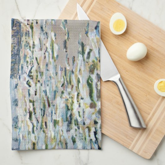 De opsplitsing van het ijs door Claude Monet Theedoek (Quarter Fold)