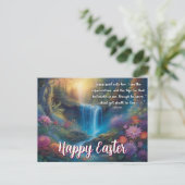 De opstanding en het leven vredig Pasen Feestdagenkaart (Staand voorkant)