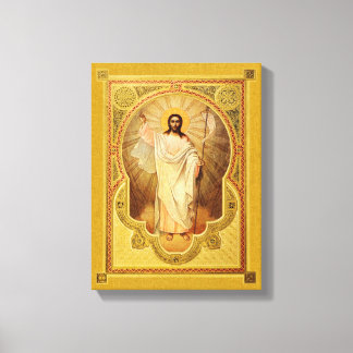 De Opstanding van Onze Heer - Icoon op Canvas Prin Afdruk