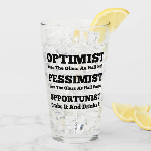 De optimist, de pessimist & de opportunist glas (Achterkant ijs)