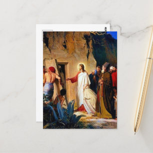 De opvoeding van Lazarus, Carl Bloch, Briefkaart