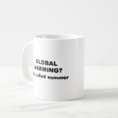 De opwarming van de aarde heet zomer koffiemok (Voorkant links)