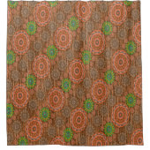 De Oranje bloemige regenachtige snijvezels zijn ge Douchegordijn (Voorkant)