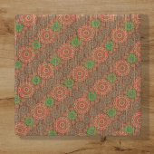 De Oranje bloemige regenachtige snijvezels zijn ge Stenen Onderzetter