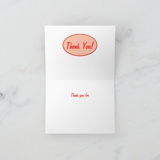 De oranje Camouflage Camo dankt u Douane Bedankkaart (Binnen)