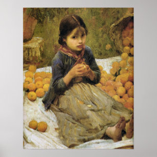 De Oranje Gatherers (detail) J W Waterhouse Poster