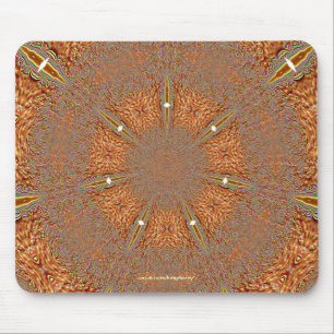 De Oranje Gloed Mousepad van de sneeuwvlok Muismat