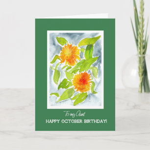 De oranje Goudsbloemen van de Pot voor de Kaart