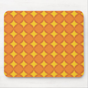 De oranje jaren 70 styling cirkel muismat